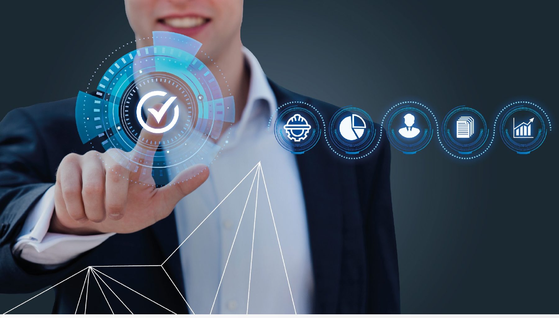 An operator managing an integrated security estate from a single interface